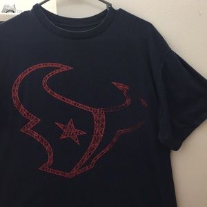 Majestic-NFL (Houston Texans)- Blue & Red Logo Tee